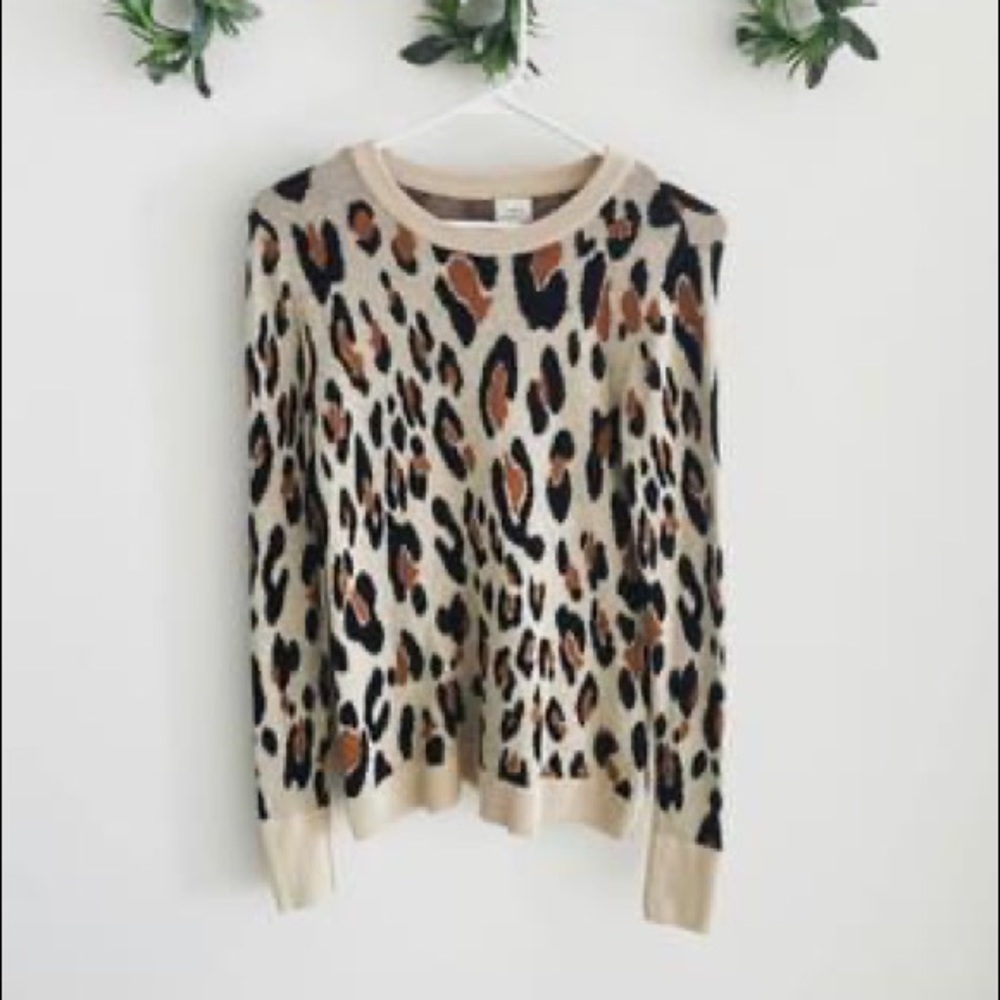 A New Day Leopard Print Sweater XS
